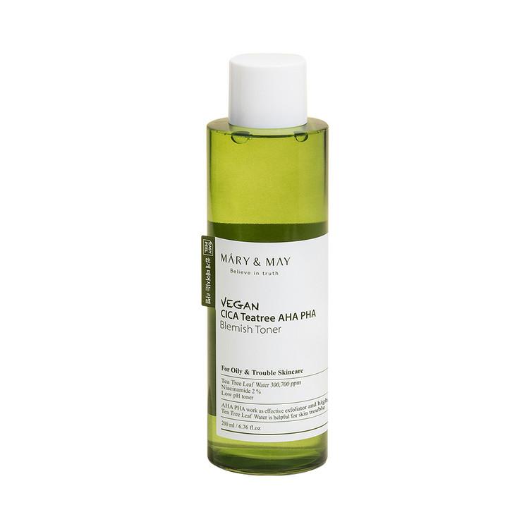 [Mary&May] Vegan CICA Tea Tree AHA PHA Blemish Toner - 200ml