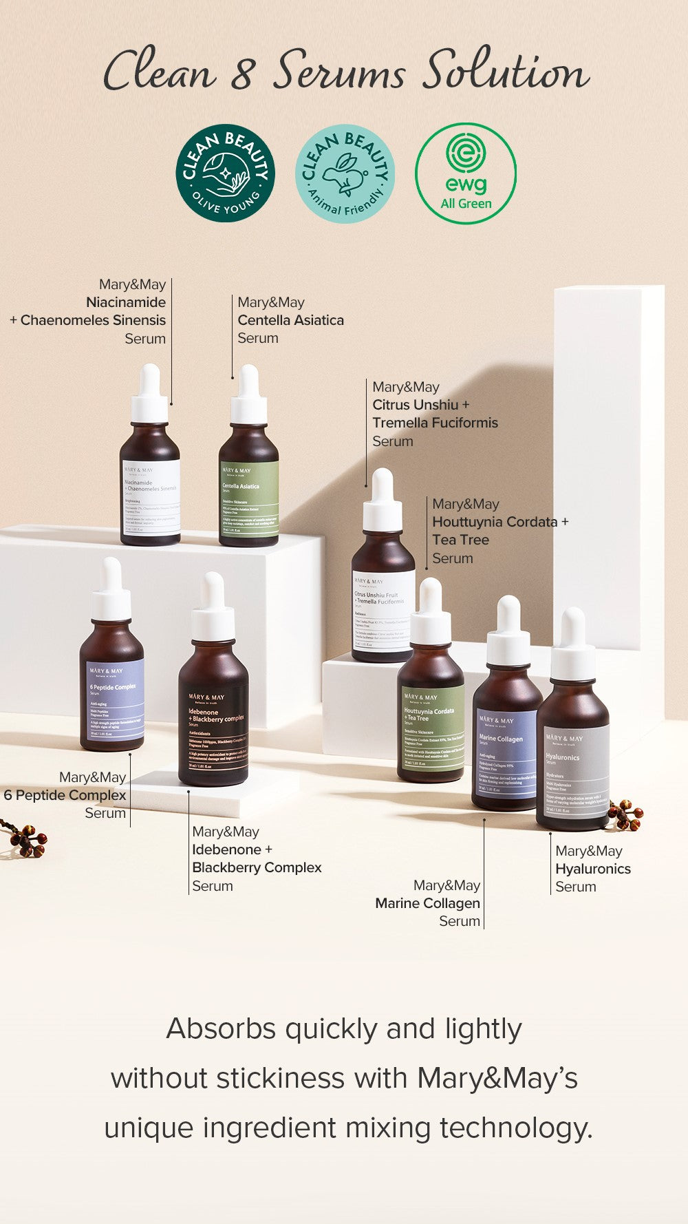 [Mary&May] Houttuynia Cordata +Tea Tree Serum - 30ml