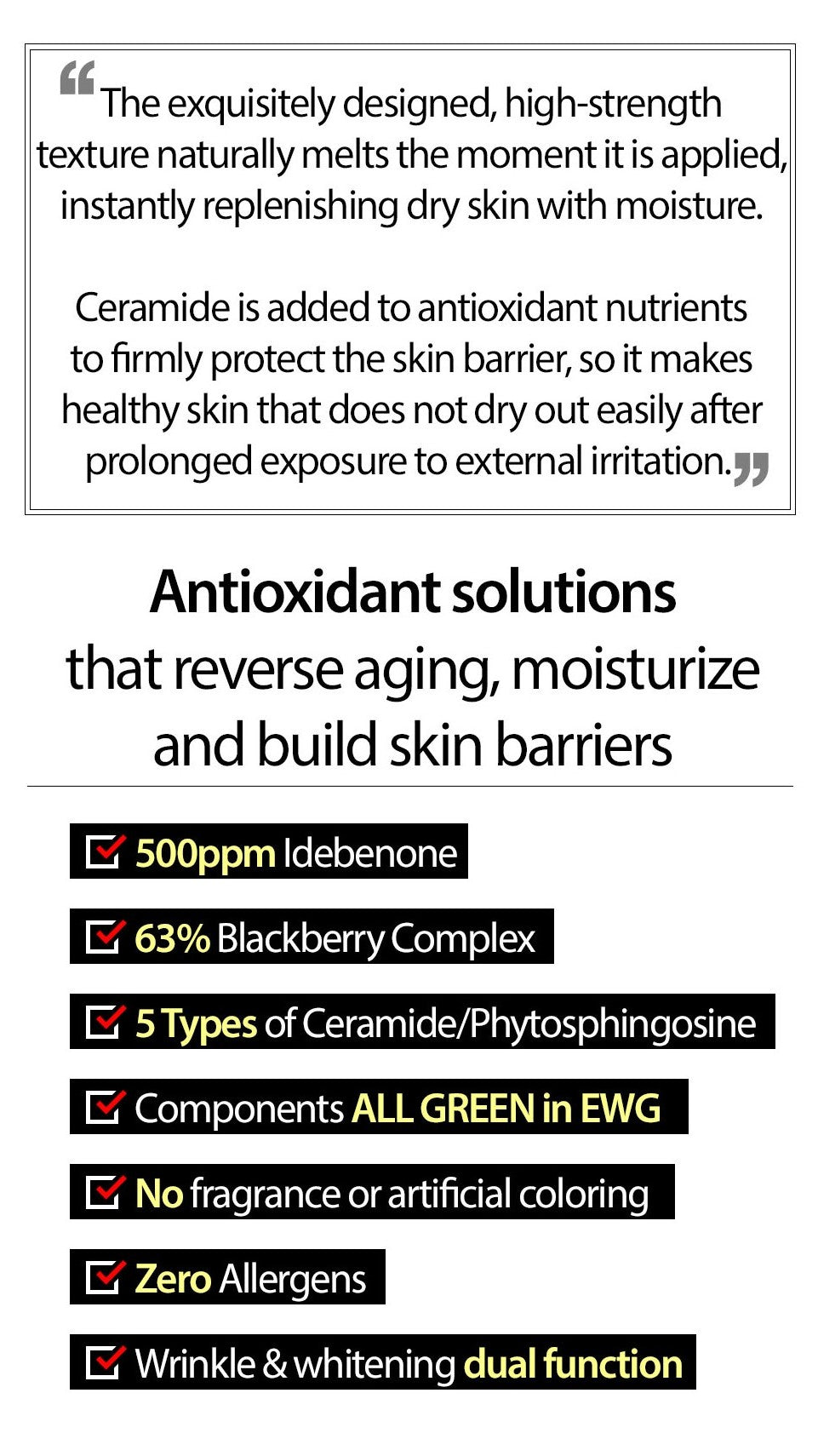 [Mary&May] Idebenone blackberry intense Cream - 70ml