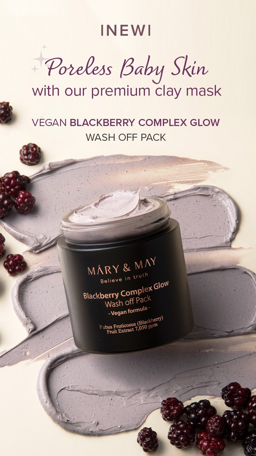 [Mary&May] Blackberry Complex Glow Wash off Pack 125g