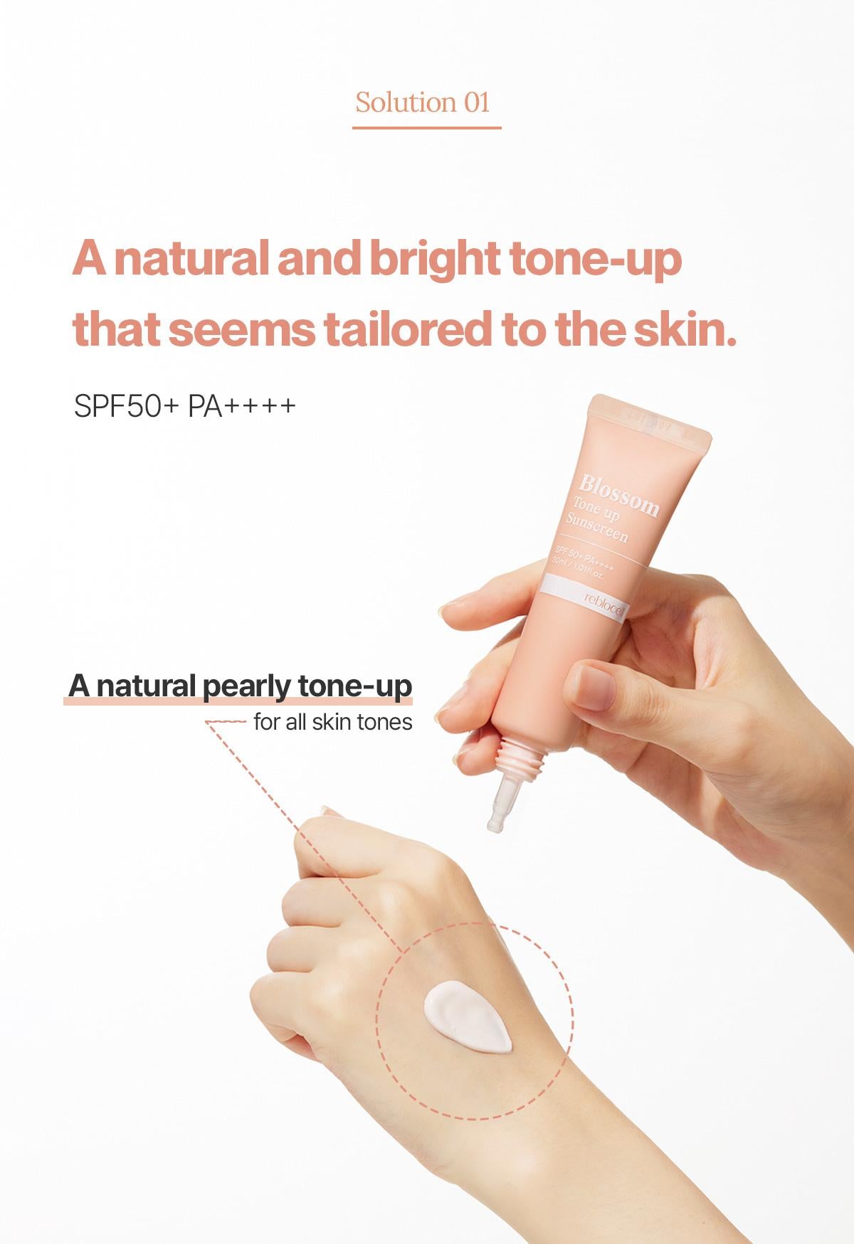 [Reblocell] Blossom Tone up Sunscreen SPF 50+ PA++++ 30ml