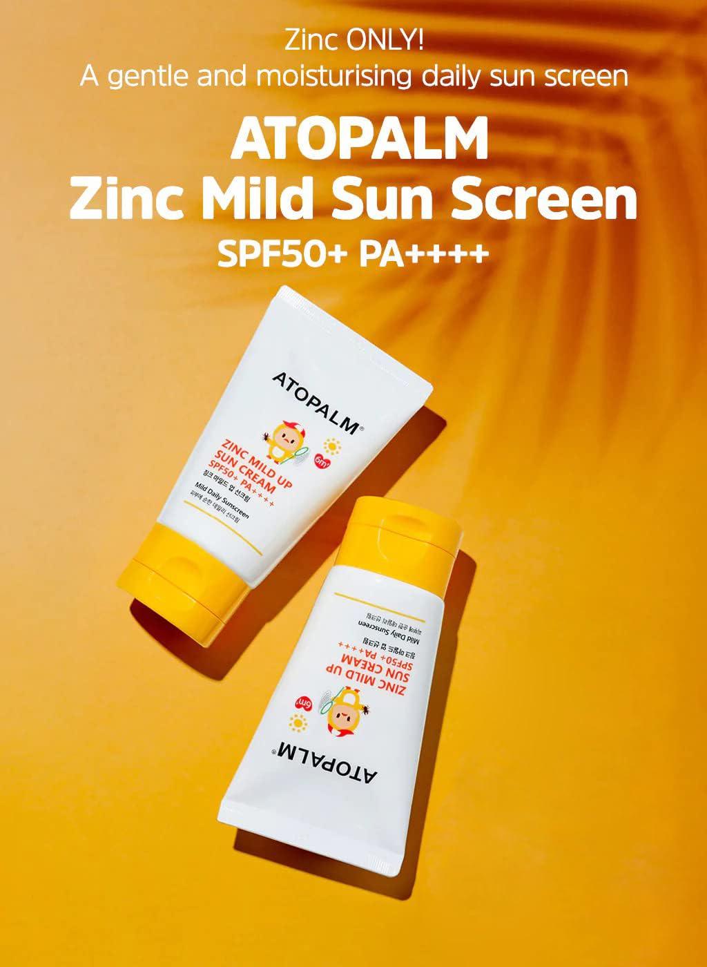 [ATOPALM] Zinc Mild Up Sun Cream SPF50+ PA++++ 65g