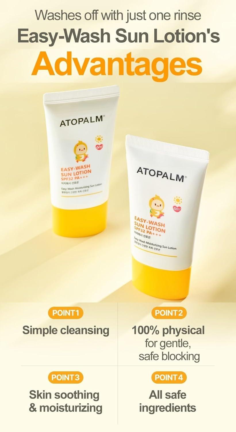 [ATOPALM] Easy-Wash Sun Lotion SPF32 PA+++ 60ml