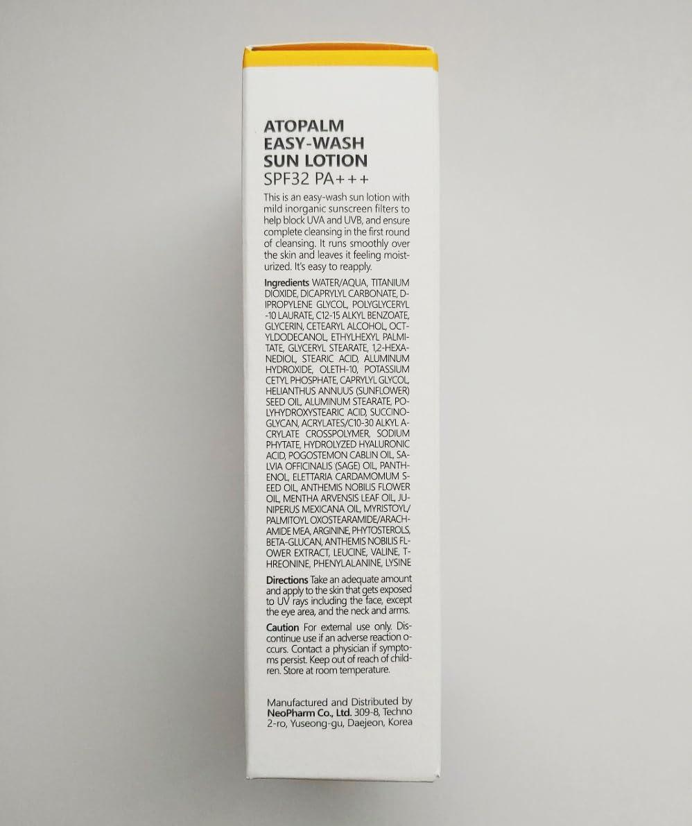 [ATOPALM] Easy-Wash Sun Lotion SPF32 PA+++ 60ml