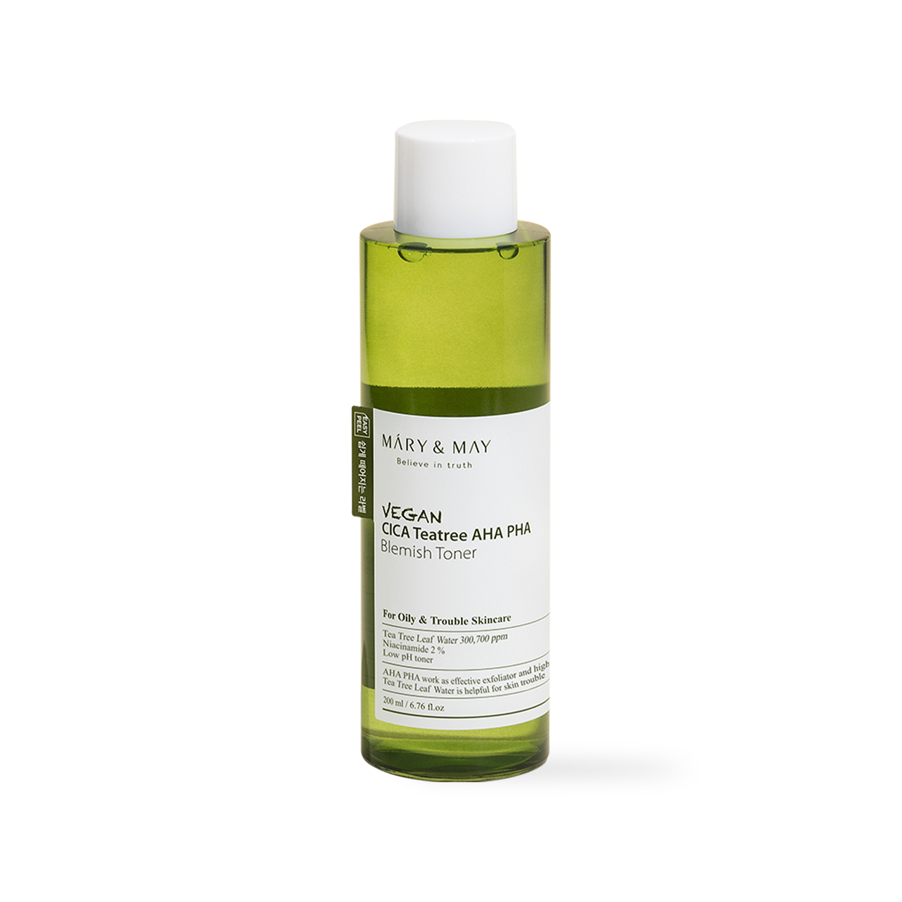 [Mary&May] Vegan CICA Tea Tree AHA PHA Blemish Toner - 200ml