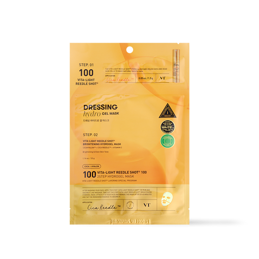 [VT Cosmetics] VITA-LIGHT Reedle Shot 100 2STEP Hydrogel Mask - 2type