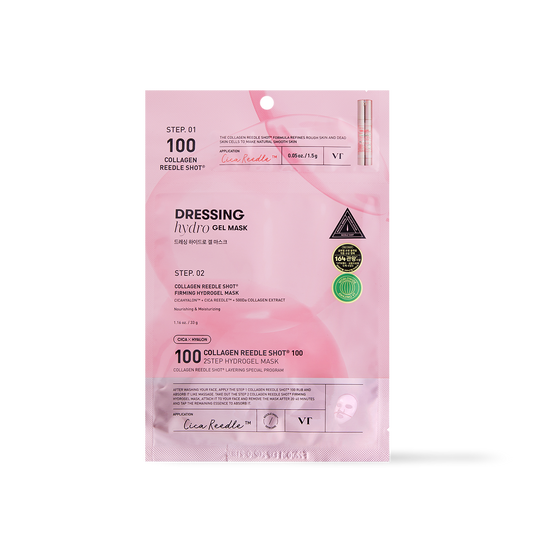 [VT Cosmetics] COLLAGEN Reedle Shot 100 2STEP Hydrogel Mask 1ea