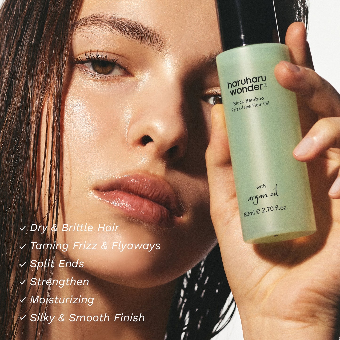 [haruharuwonder] Aceite capilar antifrizz de bambú negro 80 ml