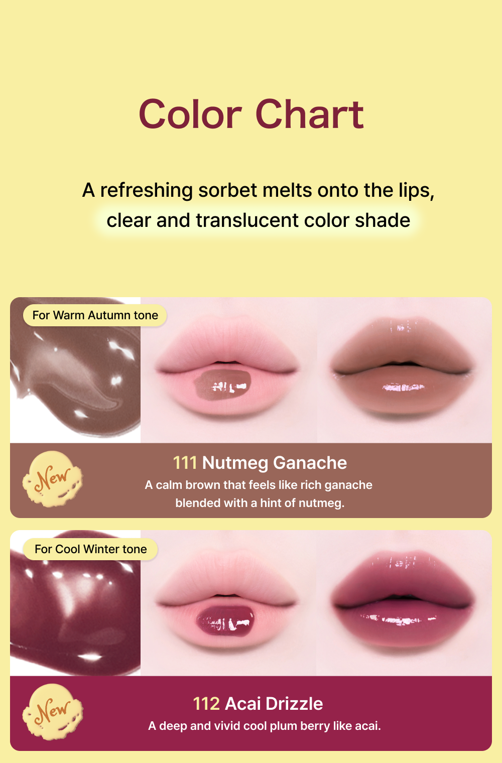 [Tiptoe] Glowit Sorbet Tint 4.5ml - 12 Colors