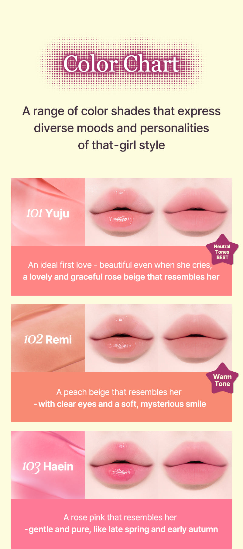 [Tiptoe] Blurlet Sorbet Tint 4ml - 6 Colors
