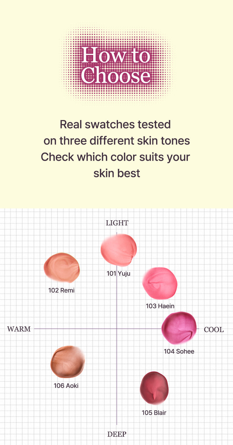 [Tiptoe] Blurlet Sorbet Tint 4ml - 6 Colors