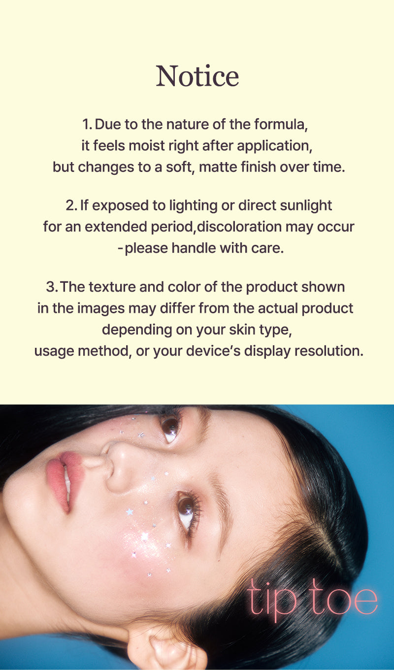 [Tiptoe] Blurlet Sorbet Tint 4ml - 6 Colors